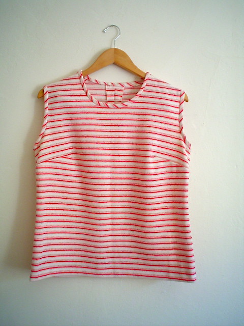 vintage 70s Pink Candy Cane Sleeveless Top - Large | Flickr