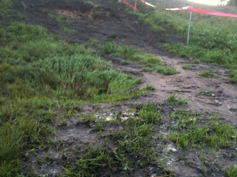 Mud on the course!