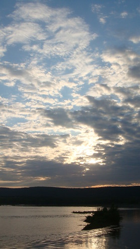 Untitled by Pandaramic Media, sunset sky mountain river