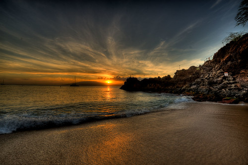 ocean sunset sun beach water hawaii maui hi hdr kaanapali sheratonhotel ypg photomatix platinumphoto