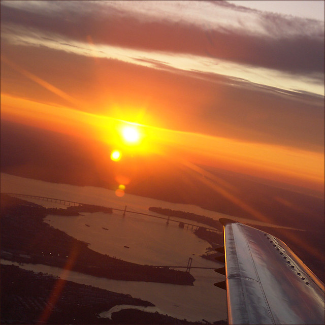 Sunrise take off in New York