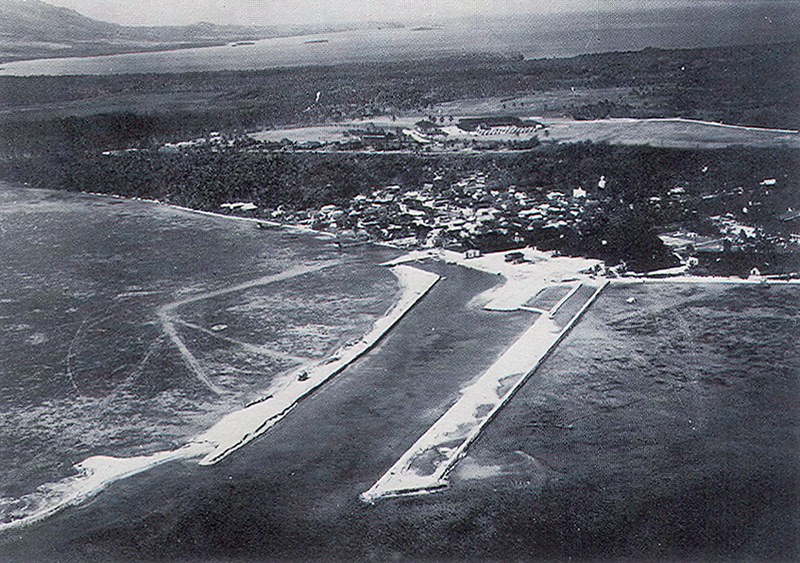 Sumay village was the location of the Pan American Airway and Hotel before World War II. Photo from the Naval Historical Center courtesy of Don Farrell.