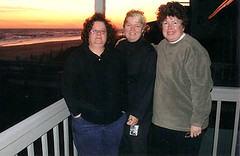 Life's a beach--especially when you're at a four-day writer's retreat. Here I am with pals Margaret Maron and Sarah Shaber on the deck of the Holden Beach, N.C. house where we held our scribbler's camp. I wrote 31 pages of the new book!