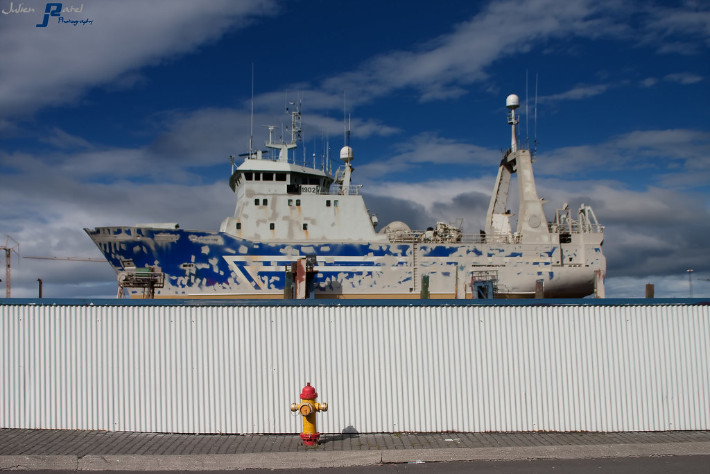 ~~ Docked fishing boat in Reykjavik harbour ~~ by Julien Ratel ( Júllí Jónsson )