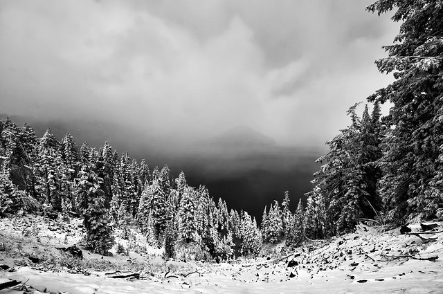Early Snow on Crater Lake's Rim