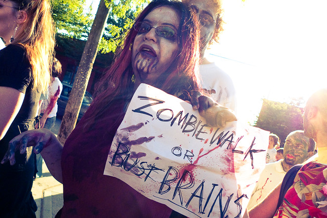 zombie walk or brains