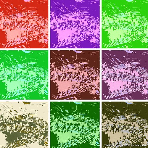 Shibuya Crossing a la Andy Warhol