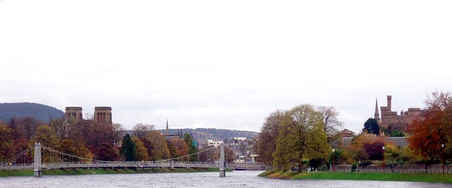 Infirmary Bridge and River Ness at Inverness Scotland