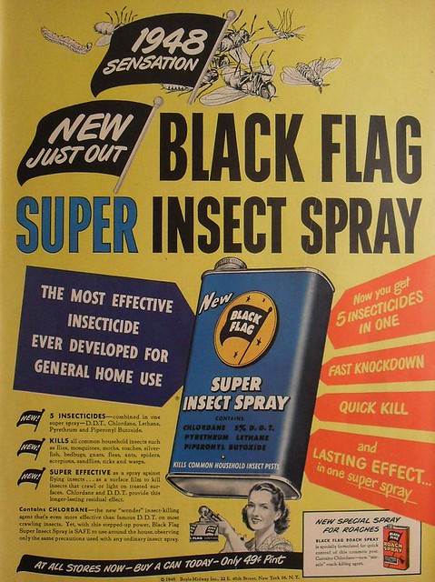 1948 Black Flag Insect Spray Advertisement Vintage 1940s