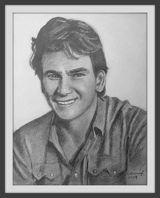 Patrick Swayze - Pencil Drawing by snc145 - Drawn From Front Cover Of People Magazine - Photo by snc145