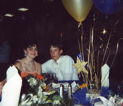 HIGH SCHOOL YEARS: Brandy and Shane at prom senior year