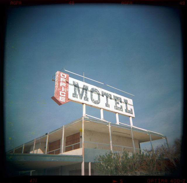 abandoned motel. salton sea, ca. 2000.
