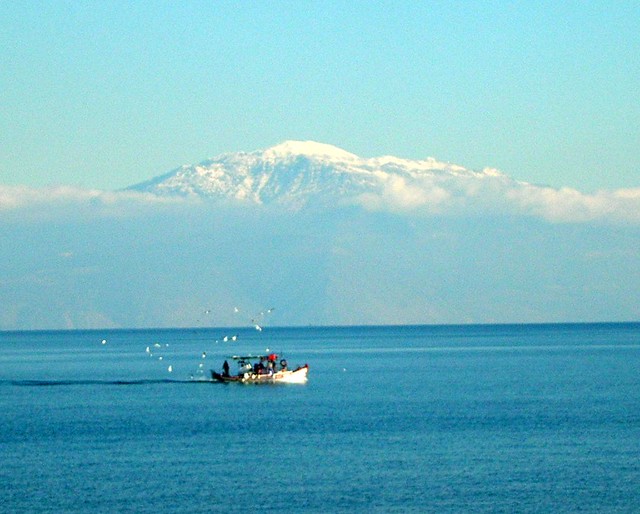 Mount Parnassus & Fishing Boat, Gulf of Corinth