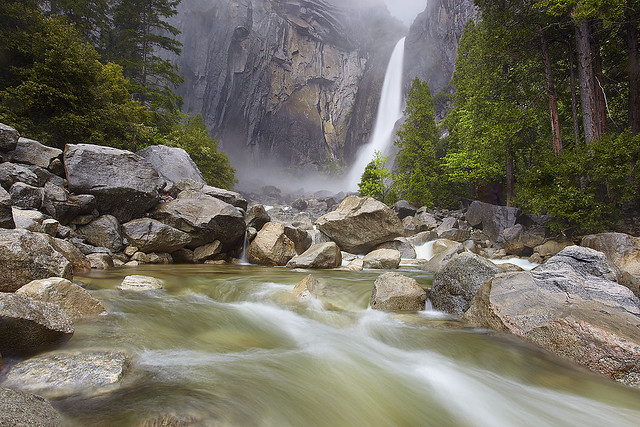 The Lower Falls - Yosemite Falls, Yosemite National Park, California