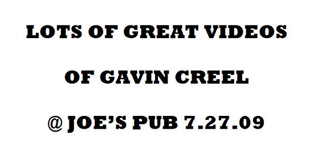 gavin creel @ joe's pub videos
