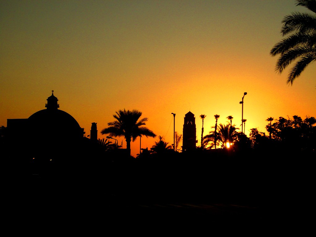 Sunset over Cairo university, Egyptغروب الشمس فوق جامعة القاهرة - مصر by Mashahed's Photos