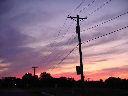 sunset telephonepole