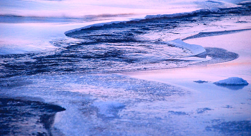 city blue winter light sunset snow cold color ice water creek river frozen utah magenta southern cedar coal houle bicentennialpark potofgold cedarcity coalcreek suu