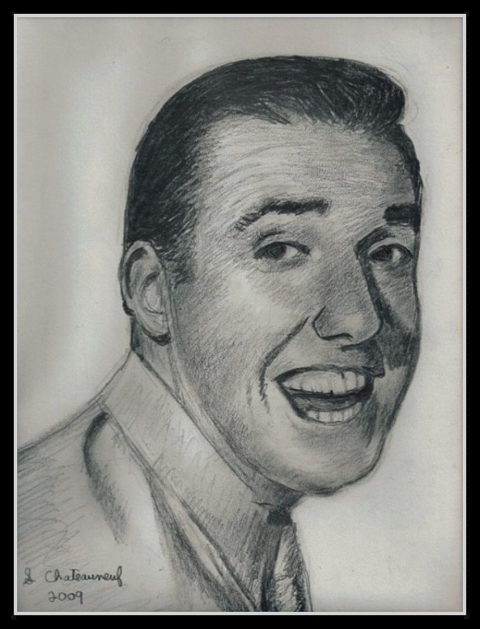 Jim Nabors (Gomer Pyle) - Pencil Drawing by STEVEN CHATEAUNEUF 2009 - Scan Of Original Drawing