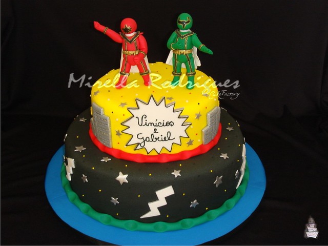 Bolo decorado Power Rangers / Power Rangers cake