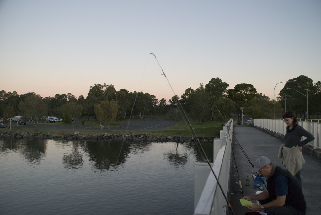 Fishing at dusk, Evans Head