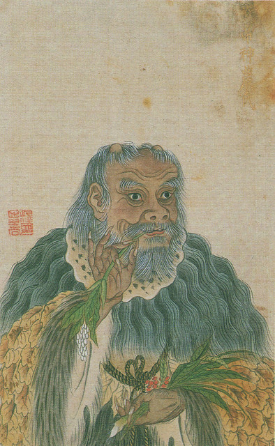 鶴洲霊翯「中国歴代帝王図 神農」（1687）