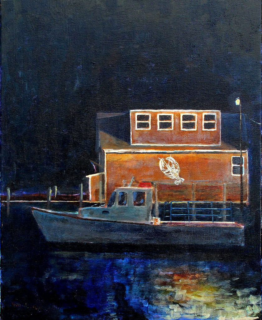 Guilford Harbor - December - the painting