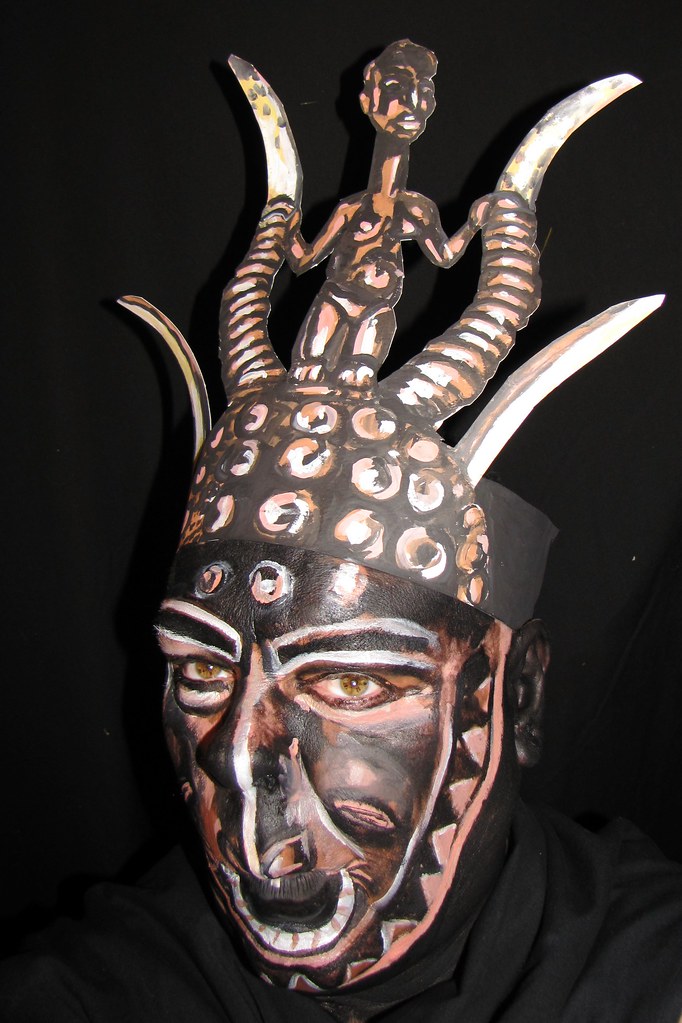 #476. Yu Spirit Mask. | For this face i made a hat out of wa… | Flickr