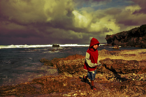 The tossing sea and the little red riding hood. by ☂ f e я i N a (needs to hibernate)