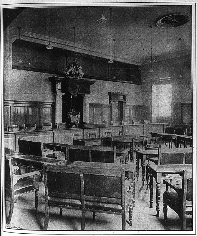 Former Council Chamber Cambridge Graphic 24 Nov 1900