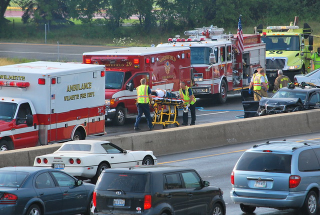 Accident on South bound Edens Expressway