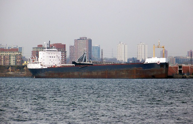 Freighter docked in Toronto's harbour