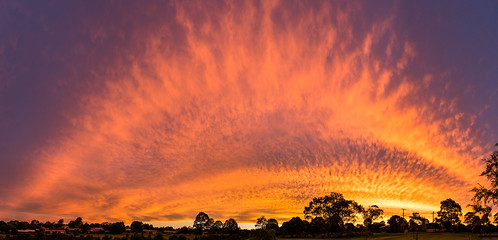 red orange yellow sunset queensland australia