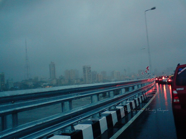 Bandra Worli Sea Link- Mumbai - Rains