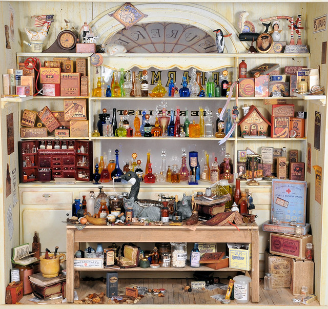 Miniature Pharmacy Charles Wysocki Dollhouse Miniature