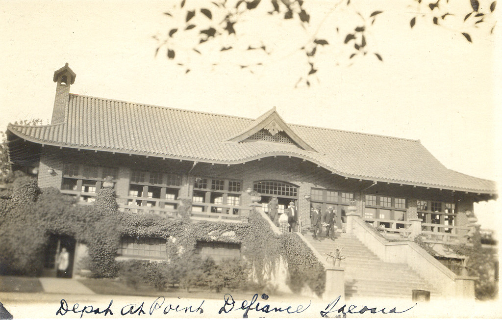 Point Defiance Train Northern Pacific Railroad Depot Point Defiance, Tacoma, Washington - a ...