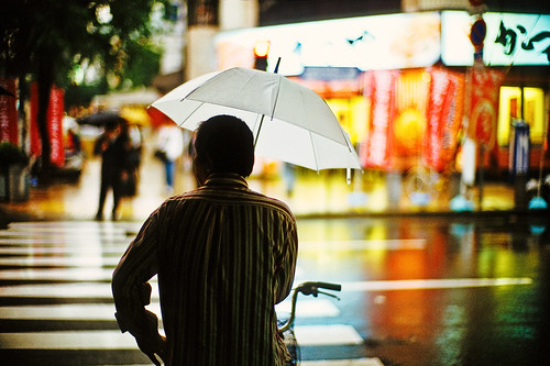 man in the October rain by moaan