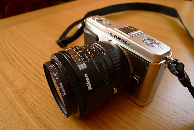 Olympus E-P1 with Nikon 28mm f/2.8