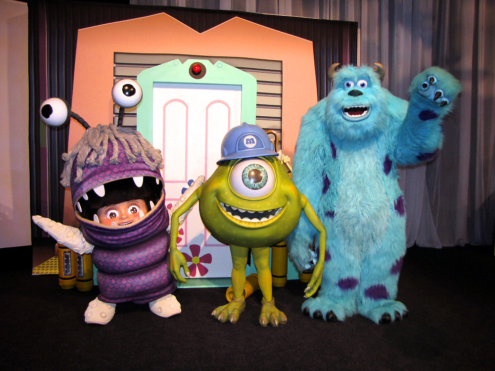 Boo, Mike Wazowski, and Sulley.