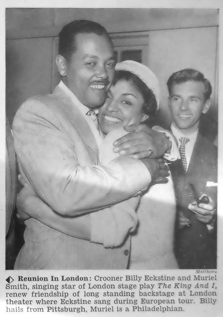 Reunion Between Billy Eckstine and Muriel Smith in London - Hue Magazine, July 14, 1954