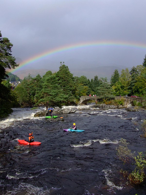 Canoeists Falls of Dochart