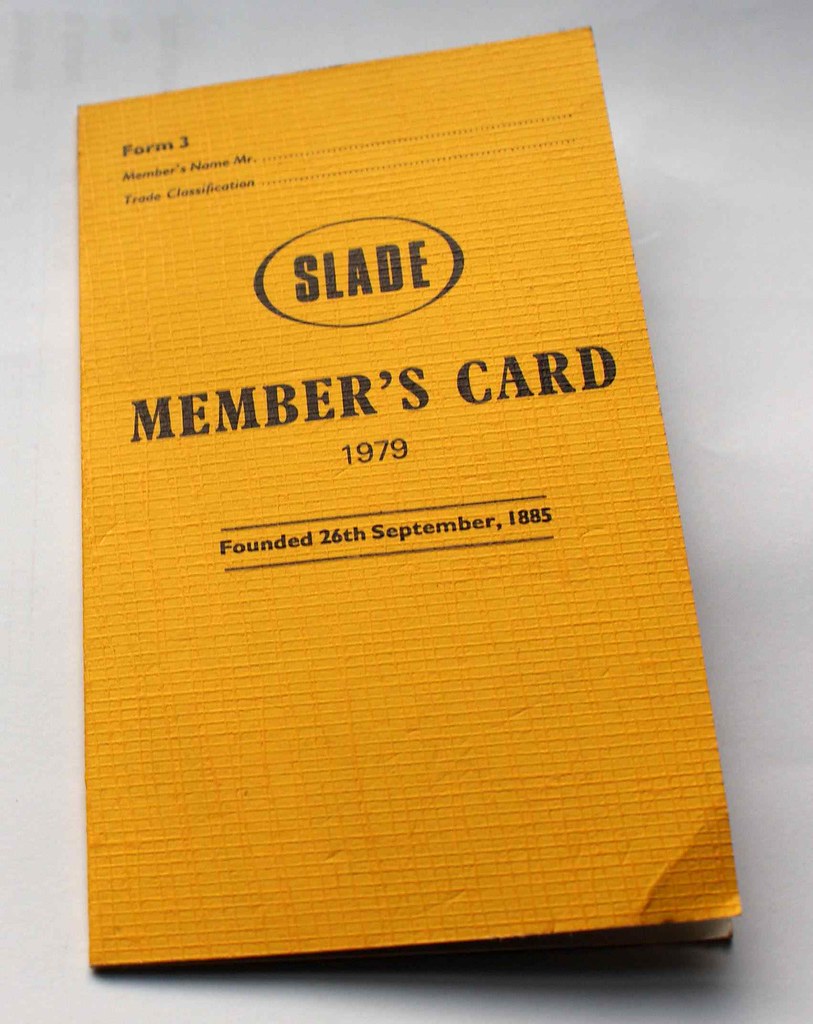 Download Slade Membership Card | Yellow membership card for the Socie… | Flickr