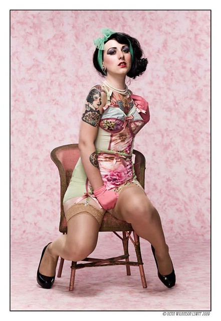 Lovechild Boudoir - Make Hay While The Sun Shines vintage pin up girdle and bra