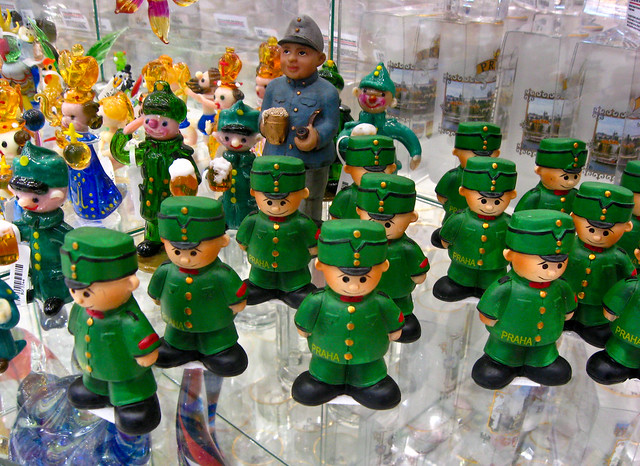 Prague - Army of souvenir toy policemen!