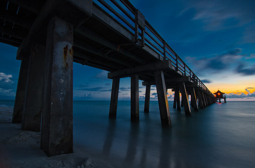 sunset night landscape photography pier florida naples nikond7000