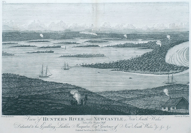 1812 T.R. Browne (1776 - 1824) View of Hunters River, near Newcastle, New South Wales.