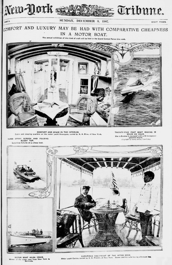 Comfort and luxury may be had with comparative cheapness in a motor boat. (LOC)