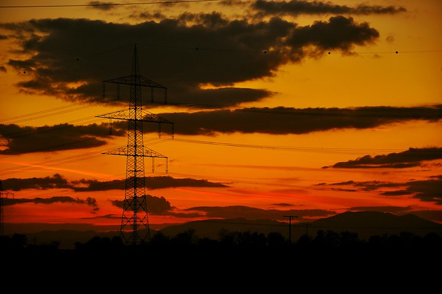 electrical sunset