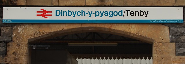 Tenby Station sign