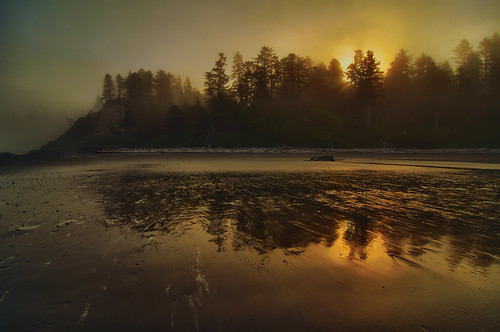 Ruby Beach Sunrise, Forks area, Washington Coast by Don Briggs